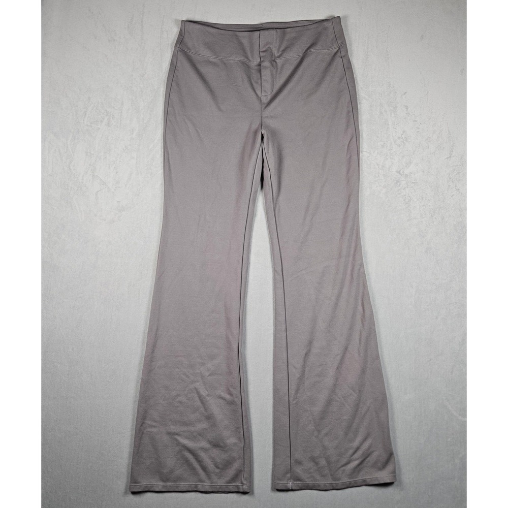 Halara Flex Sculpknit Work Pants Womens Large Tall Grey High Waisted Flare
